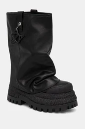 Usnjeni evlji Disturb enski, rna barva, Disturb Leather Black