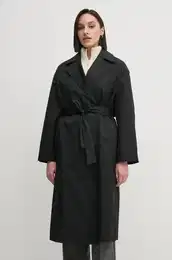 Baloner za ene, boja: crna, za prijelazno razdoblje, oversize, 00040WL546