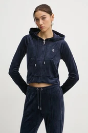 Pulover enski, mornarsko modra barva, s kapuco, JCWA122001