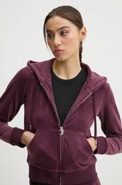 Pulover enski, bordo barva, s kapuco, JCAP176EU