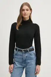 Pulover s primesjo volne enski, siva barva, 1035D2551