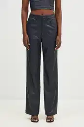 Hlae Straight Braided za ene, boja: tamno plava, ravni kroj, visoki struk, 1128582318