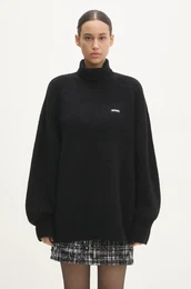 Volnen pulover Turtleneck enski, rna barva, 113128100