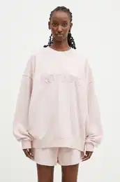 Bombaen pulover Logo Crewneck enski, roza barva, 1125031011