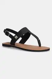 Usnjeni sandali LEATHER THONG SANDAL enski, rna barva, FW0FW08505