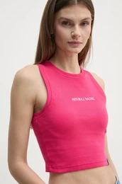 Top LOGO CROP TANK enski, roza barva, RL500002
