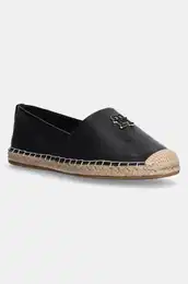 Usnjene espadrile TH LOGO LEATHER ESPADRILLE rna barva, FW0FW08540
