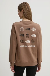 Bombaen pulover Outdoor Graphic enski, rjava barva, NF0A8C246IH1