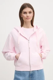 Bombaen pulover enski, roza barva, s kapuco, WW0WW44632