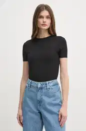 Kratka majica enska, rna barva, K20K208247