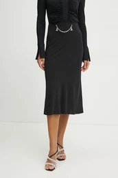 Suknja boja: crna, midi, ravna, 8G0457 A033