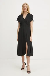 Svilena obleka rna barva, 50532930