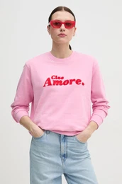 Bombaen pulover Ciao Amore Chenille enski, roza barva, 2024-DMBS-023-PR