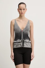 Bombana majica M-MELLY KNITWEAR enska, siva barva, A16896.0QMAN