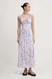 Obleka Hollister Co. vijolina barva, KI359-5052