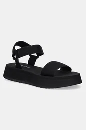 Sandali SANDAL VELCRO WEBBING MG enski, rna barva, YW0YW01693