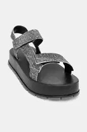 Sandali FLOWING PLATFORM DENIM enski, rna barva, M 36132