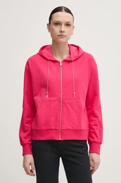 Pulover enski, roza barva, s kapuco, 511BD64001