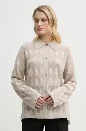 Jopica z meanico lana TAMARA enska, be barva, SH190561