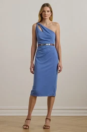 Haljina Lauren Ralph Lauren boja: plava, midi, uska, 253903046