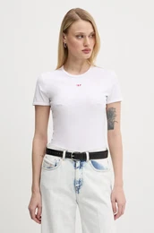 Bombana kratka majica T-UNCUTIE-LONG-D T-SHIRT enska, bela barva, A14962.0GRAI