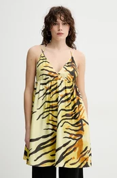 Svilena obleka CEIL rumena barva, NW25RSDR20358