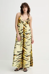 Svilena obleka DELPHY rumena barva, NW25RSDR20458