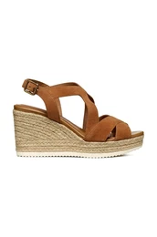 Espadrile iz semia D PONZA rjava barva, D35GVC 00021 C6001