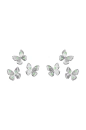 Posrebreni uhani Papillon