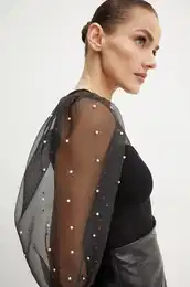 Majica enska, rna barva, 246W2004