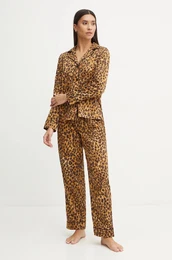 Piama Lauren Ralph Lauren enska, rjava barva, ILN92377F