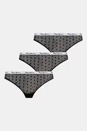 Tangice DOT MESH 3P THONG 3-pack rna barva, PLU11026