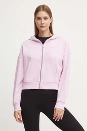 Pulover enski, roza barva, s kapuco, DP4J9489