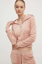 Velur pulover HERITAGE ROBYN HOODIE be barva, s kapuco, JCSEBJ007