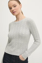 Pulover Hollister Co. enski, siva barva, KI350-4189