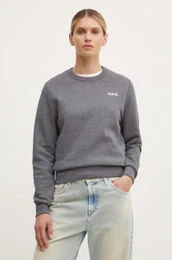 Bombaen pulover A.P.C. sweat boxy petit vpc enski, siva barva, COHBR.F27918