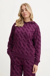 Pulover lounge vijolina barva, s kapuco, 50523400