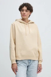 Pulover enski, be barva, s kapuco, WW0WW42888