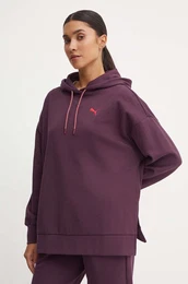 Pulover enski, vijolina barva, s kapuco, 626636
