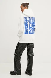 Pulover enski, bela barva, s kapuco, 34402