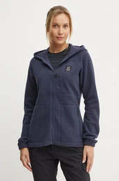 portni pulover Haglfs Malung Pile mornarsko modra barva, s kapuco, 606959