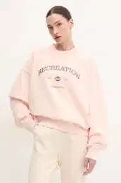 Pulover Recreation enski, roza barva, 244F404