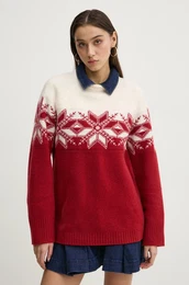 Pulover enski, bordo barva, KI150-4316