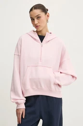 Pulover Hollister Co. enski, roza barva, s kapuco, KI352-4220