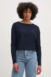 Bombana majica z dolgimi rokavi mornarsko modra barva, 31VKD104I