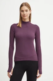Majica z dolgimi rokavi za vadbo bordo barva, 100205683