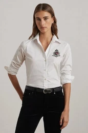 Srajca Lauren Ralph Lauren enska, bela barva, 200955258