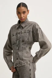 Jeans srajca enska, siva barva, 10909476