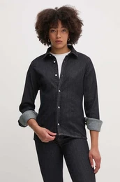 Jeans srajca enska, mornarsko modra barva, J20J224052