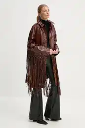 Usnjen pla Ellen enski, rjava barva, 5302125